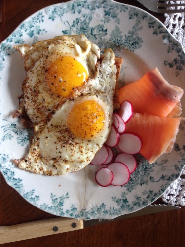 eggs breakfast salmon 